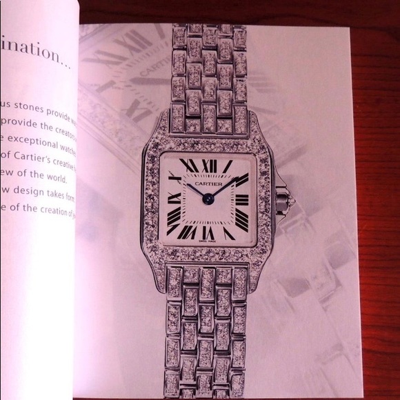 CARTIER white panthere 3 row 18 k gold/SS watch. - Picture 4 of 8